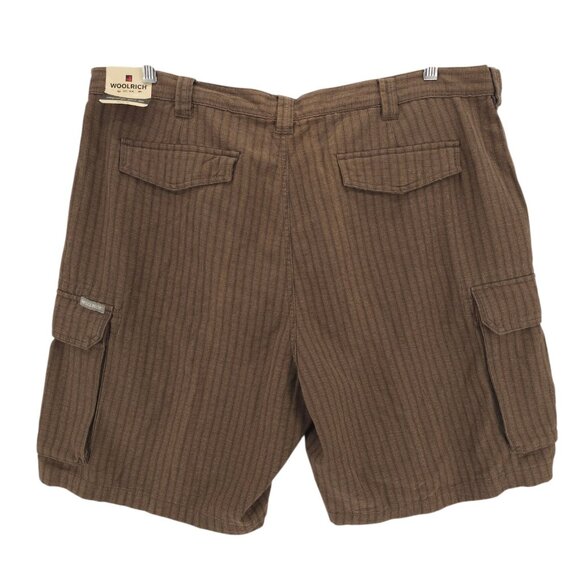 NWT WOOLRICH Wakeman Cargo Shorts Mocha Brown Plaid Check Size 42 - Picture 2 of 6